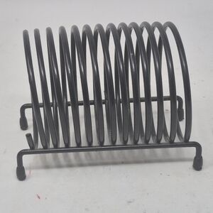 Black Metal Coil Memo Or Letter Holder/ Desk Organizer
